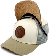 Woed Ivory - Trucker cap - Olijf Groen - Zand - Kurk - One size