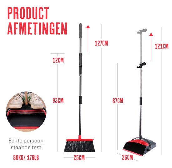 Balayette et pelle Rouge