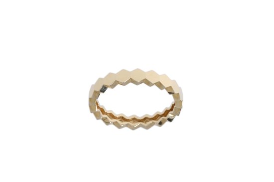 Geelgoud ring - 14 karaat – motief – GGP0152 - uitverkoop Juwelier Verlinden St. Hubert - van €443,= voor €359,=