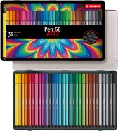 STABILO Pen 68 - Premium Viltstift - Metalen Etui - 30 Verschillende Kleuren