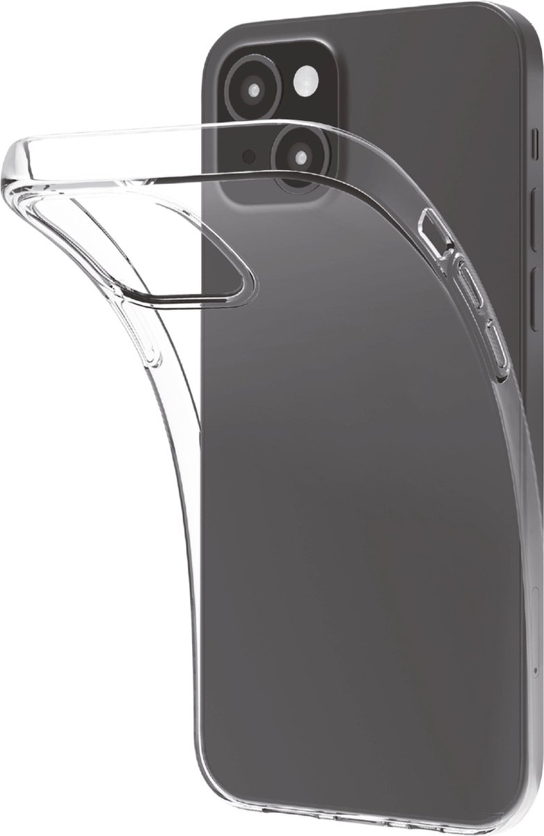 Qobra Hoesje iPhone 14 - Transparant - Doorzichtig - Shockproof - Flexibel mobiel telefoonhoesje van sterk TPU materiaal tegen vallen & stoten - Backcover - Vergeelt niet