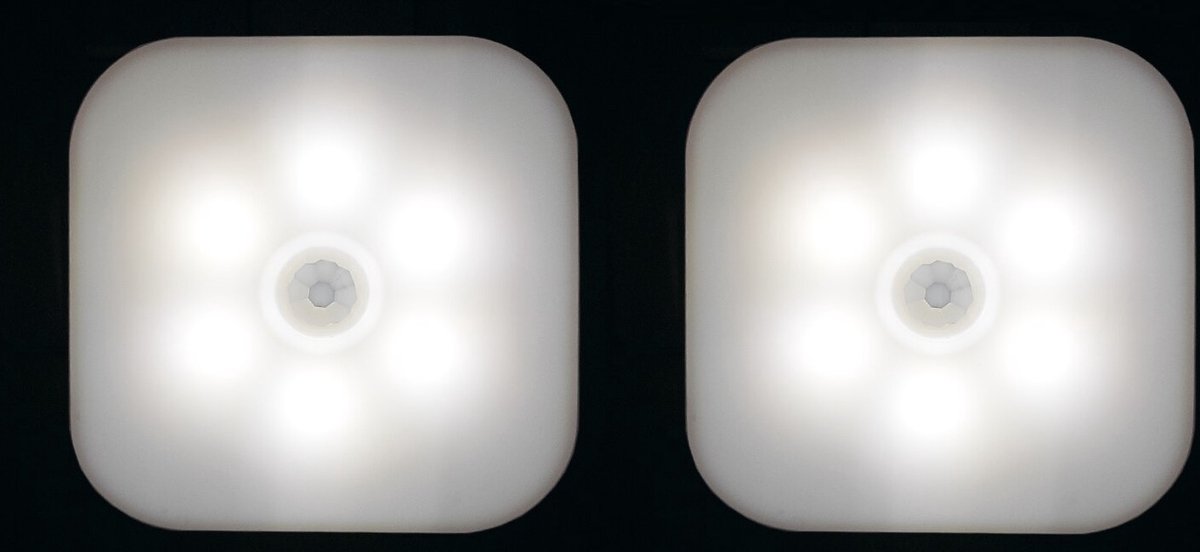 TechU™ 2 Stuks Intelligente Lamp met Sensor – Automatisch aan en uit – Nachtlamp & Gang Licht – Koel Wit Licht