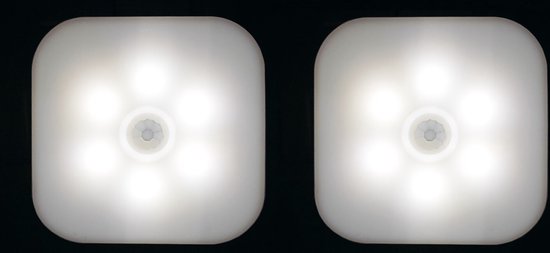 TechU™ 2 Stuks Intelligente Lamp met Sensor – Automatisch aan en uit –  Nachtlamp &... | bol.com
