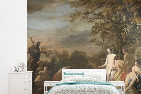 Behang - Fotobehang Farao's dochter vindt Mozes in het biezen mandje