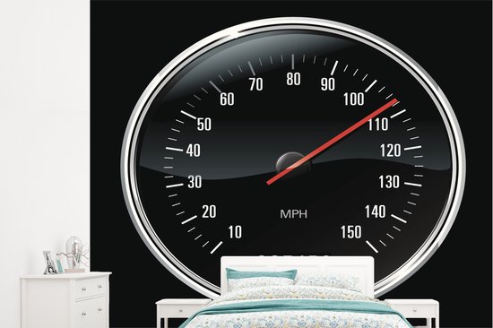 Illustration d'un compteur de vitesse dans le tableau de bord d