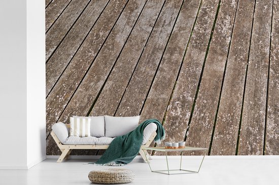 Lattes de bois comme fond d' fotobehang