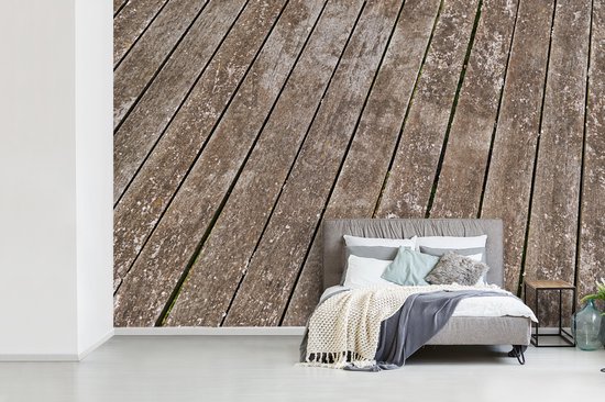 Lattes de bois comme fond d' fotobehang