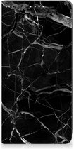 Wallet Book Case Vaderdag Cadeau Geschikt voor Samsung Galaxy S23 Telefoonhoesje Marmer Zwart
