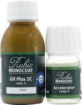Rubio Monocoat Oil Plus 2C - Ecologische Houtolie in 1 Laag voor Binnenshuis - Olive, 130 ml