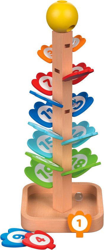 Playtive Klankboom knikkerboom - 23-delig - Hout - speelgoed