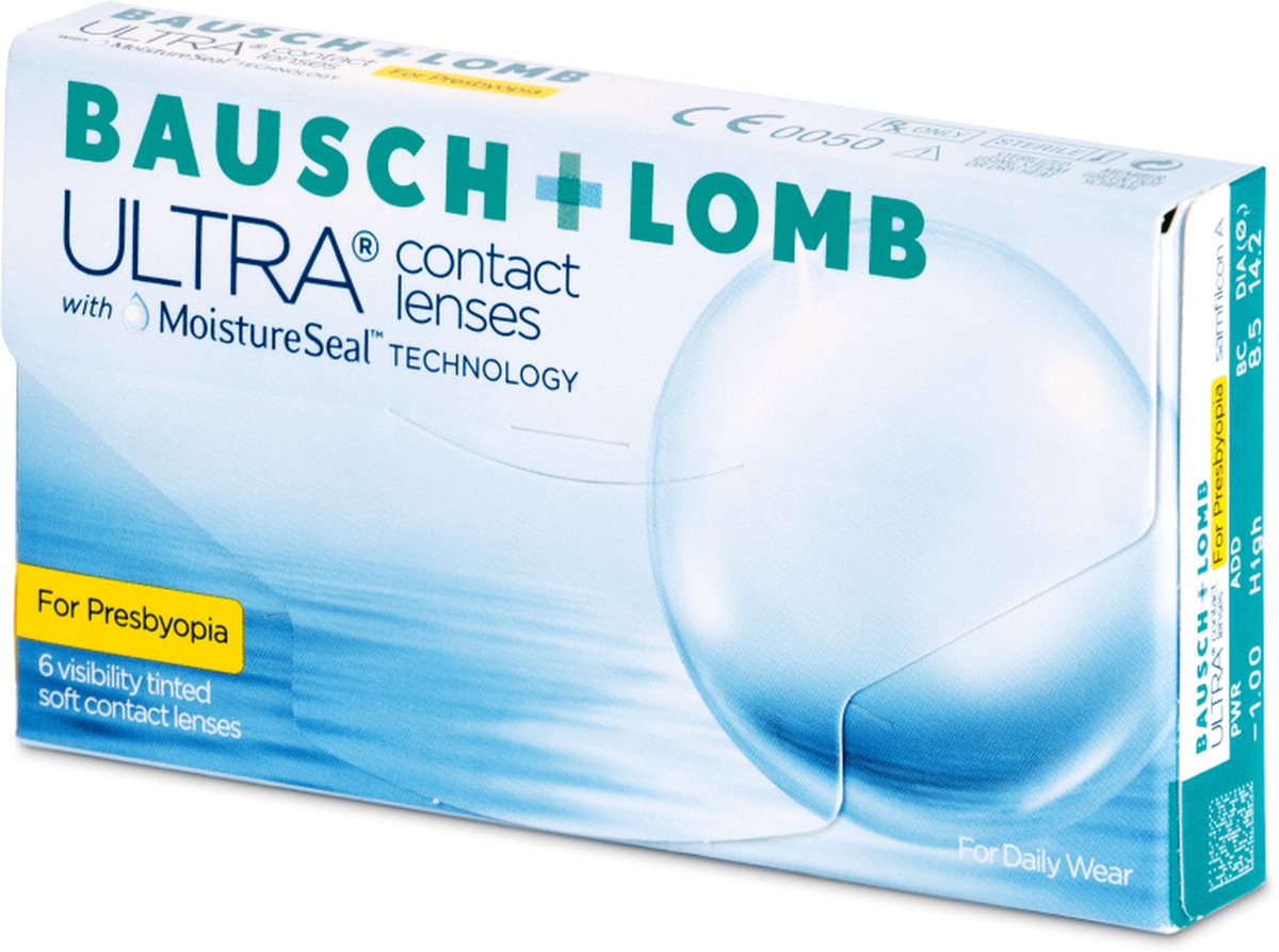 ULTRA for Presbyopia 6 pack +1.25, BC: 8.50, DIA: 14.20, Add power: Low (+0.75D - +1.50D)