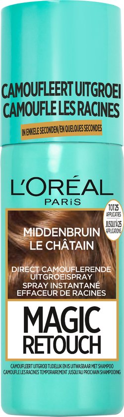 6x L'Oréal Magic Retouch Middenbruin 150 ml