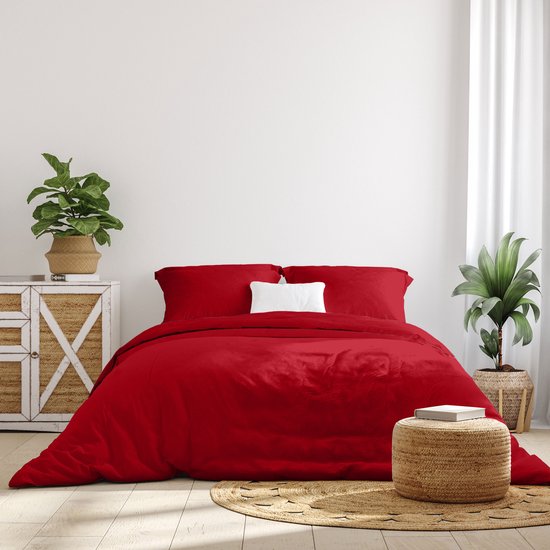 Housse de Couette Polaire Rouge