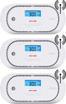 Bol.com X-Sense XC01P-WR Koppelbare koolmonoxidemelder - 3 koolmonoxidemelders - 10 jaar Figaro® sensor - LCD display - Voldoet ... aanbieding