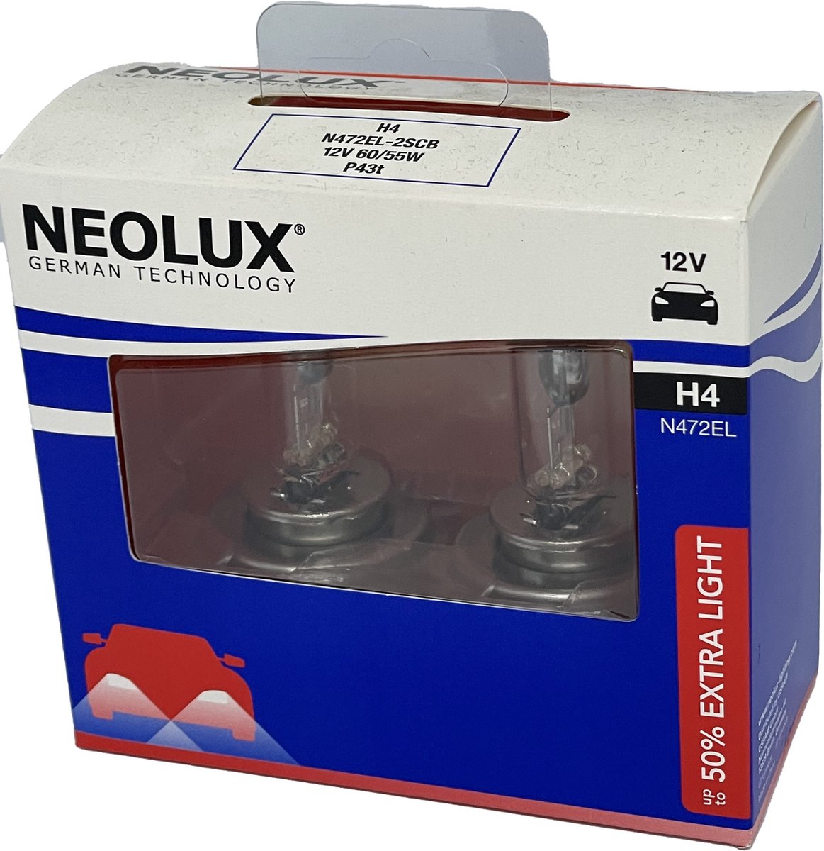 Neolux H4 12V - Extra Light +50% - Set