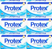 Protex Handzeep Fresh - Antibacteriële Handzeep - 6 x 90g - Voor Gezicht en Lichaam - Soap - Zeep Blok - Handzeep Voordeelverpakking
