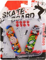Skateboard - Mini skateboard - Skateboard voor je vingers - Fingerboard - 1 setje van 2 skateboards met accessoires