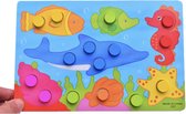 3D Puzzel met Dieren - Puzzel Voor Kleuters & Peuters - Kinderpuzzel - Kleurenpuzzel - Zintuigen Ontwikkeling - Montessori Speelgoed - Educatief Speelgoed - Leerzame Puzzel Voor Baby's / Peuters / Kleuters - Kleuren Puzzel - Puzzel met Dieren