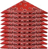 Mouchoir de Paysan Rouge 10 Pièces - Bandana Rouge - Mouchoir Rouge