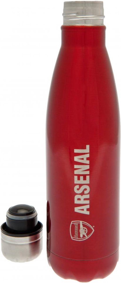 Arsenal thermosfles 500 ml metallic rood