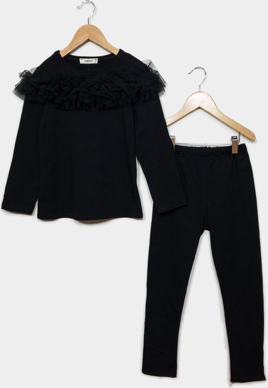 Fancy kleding set voor meisjes - zwart - 14 jaar