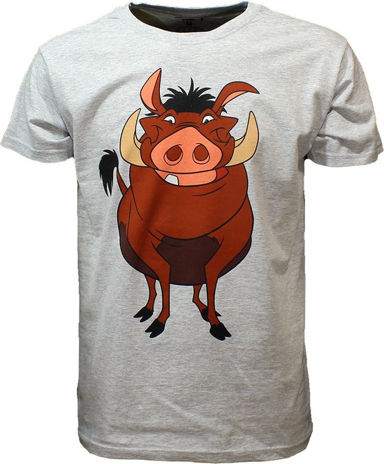 Disney The Lion King Pumbaa Pose T-Shirt Grijs - L