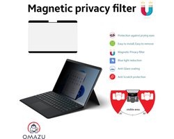 OMAZU Magnetic Privacy Screen, Geschikt voor Microsoft Surface Pro 9 - 13,5 inch, afneembaar, anti-blue light cut, anti-glare, bescherm folie, privacy filter