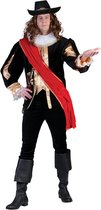 Funny Fashion - Piraat & Viking Kostuum - Nachtwacht Kapitein Frans Banning - Man - Zwart - Maat 56-58 - Carnavalskleding - Verkleedkleding