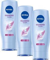 Bol.com NIVEA Diamond Gloss Care Conditioner - 3 x 200 ml - Voordeelverpakking aanbieding