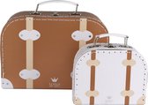 BamBam - Travel suitcase Vintage - bruin - groot