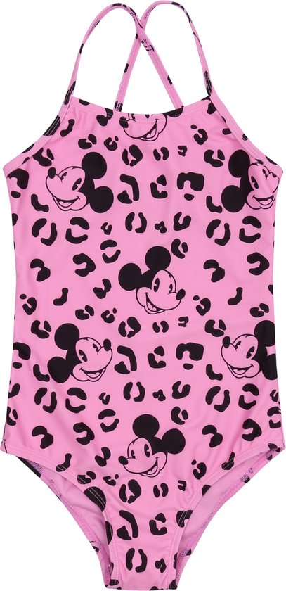 Disney Mickey Mouse - Maillot de bain rose pour fille, imprimé léopard / 140