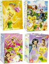Disney - Fairies - Cadeauzakken giftbags - 4 stuks 18x13x8cm