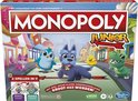 De doos van Monopoly Junior met een hond, kat, pinguïn, kip en krokodil.