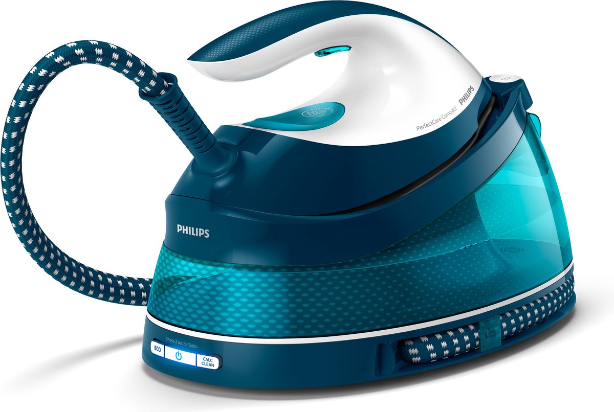 Philips Stoomstrijkijzer met Stoomgenerator GC7844/20 - Met Station - Snel Warm - Verticaal Strijken - Zelfreinigend - Groot Reservoir - Blauw — afbeelding 2
