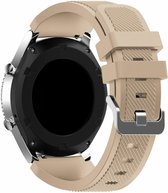 Strap-it Smartwatch bandje 20mm - siliconen bandje geschikt voor Huawei Watch GT 2 42mm / GT 3 42mm - horlogeband geschikt voor Amazfit GTS / GTS 2 / 2 Mini / GTS 3 / GTS 4 / Amazfit Bip / Bip Lite / Bip S / Bip u Pro / Bip 3 - beige