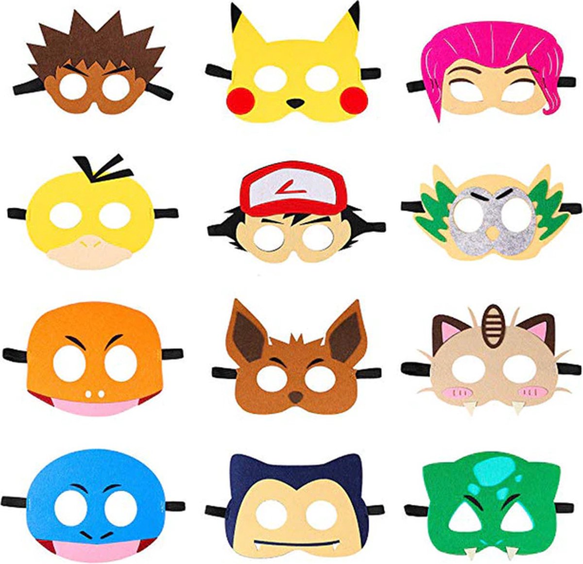 Jobber - Pokémon - Maskers - 12 stuks - Carnavalskleding kinderen | bol.com