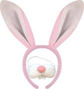Hoofdband met hazenoren, paashaas cosplay hoofddeksel, hoofdband met