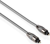 Optische kabel - Metaal - Enkel afgeschermd - 1.5 meter - Zilver - Allteq