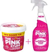 The Pink Stuff Pasta 850GR + Pink Stuff Bathroom Foam Badkamer Reiniger 500ML SET