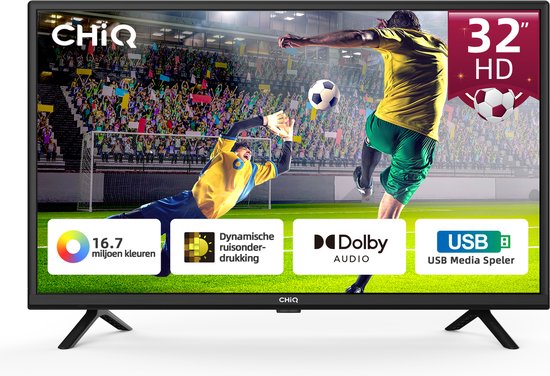 CHiQ TV LED L32G5W, 80 cm (32 Pouces), Dolby Audio, Triple Tuner  (DVB-T/T2/C/S/S2),... | bol.com