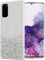 Cadorabo Hoesje geschikt voor Samsung Galaxy S20 in Transparant met Glitter - Beschermhoes van flexibel TPU silicone met fonkelende glitters Case Cover Etui
