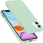 Cadorabo Hoesje geschikt voor Apple iPhone 11 in LIQUID LICHT GROEN - Beschermhoes gemaakt van flexibel TPU silicone Case Cover