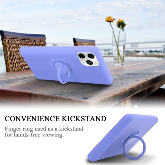 Coque Cadorabo pour Apple iPhone 11 PRO MAX en VIOLET CLAIR LIQUIDE - Coque de protection en silicone TPU souple avec anneau