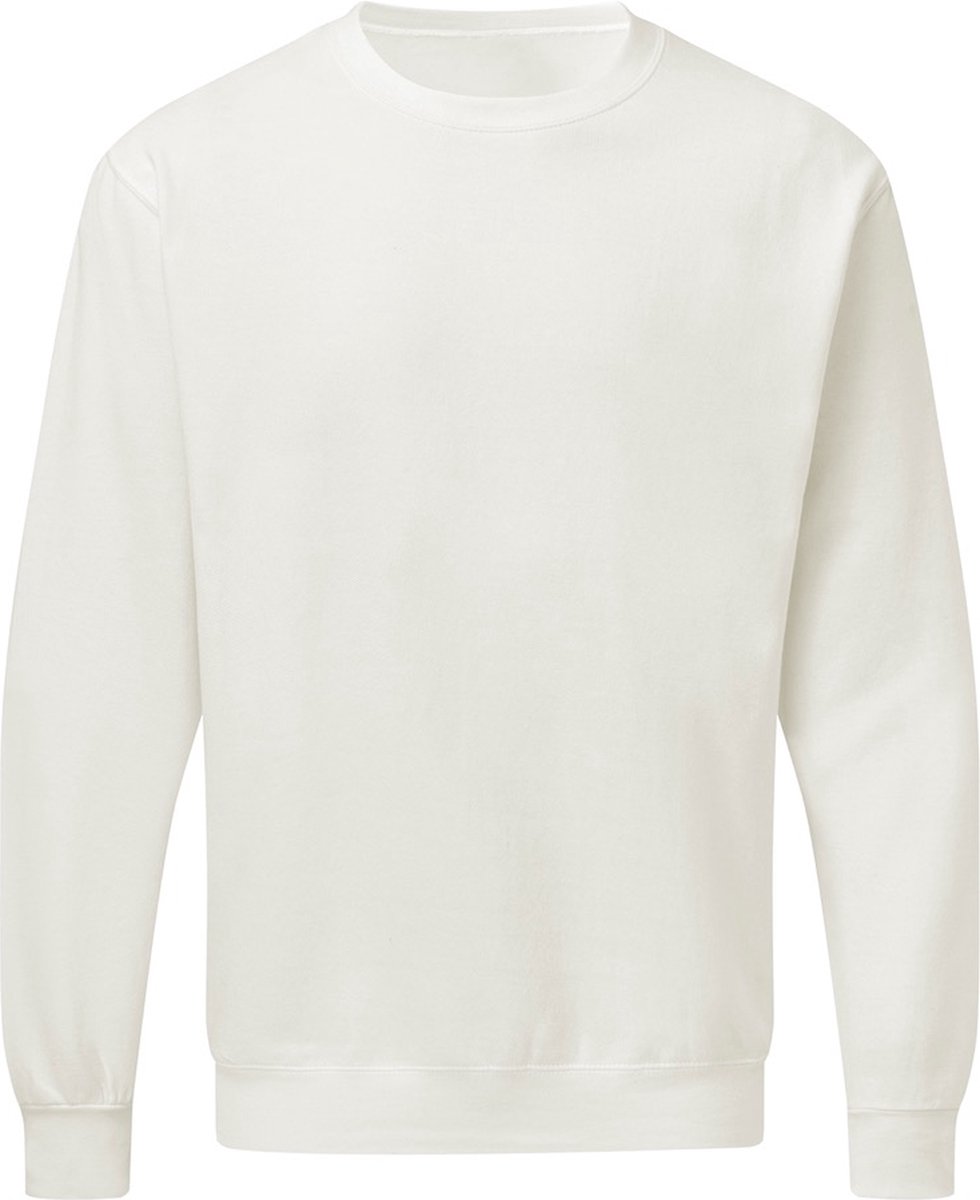 Sneeuw witte heren sweater Crew Neck merk SG maat XXXL