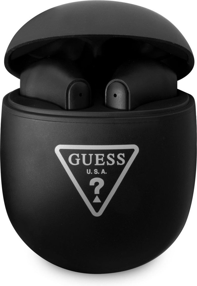 Guess Bluetooth Earbuds TWS Triangle Logo Zwart