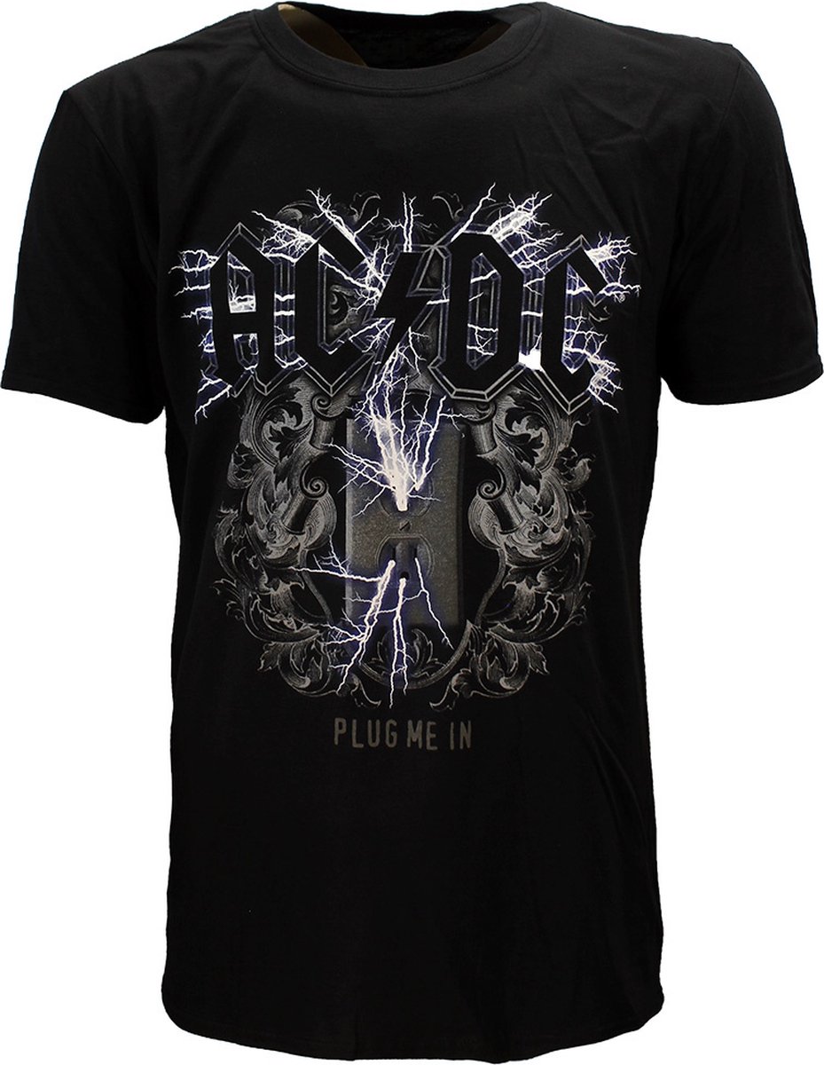 AC/DC Electric Plug Me In T-Shirt - Officiële Merchandise - S