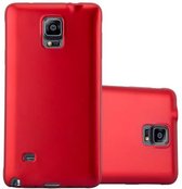 Cadorabo Hoesje geschikt voor Samsung Galaxy NOTE 4 in METALLIC ROOD - Beschermhoes gemaakt van flexibel TPU silicone Case Cover