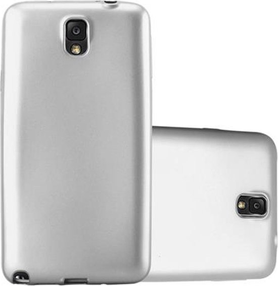 Étui Cadorabo adapté au Samsung Galaxy NOTE 3 en ARGENT MÉTALLIQUE - Coque de protection en silicone TPU flexible Case Cover