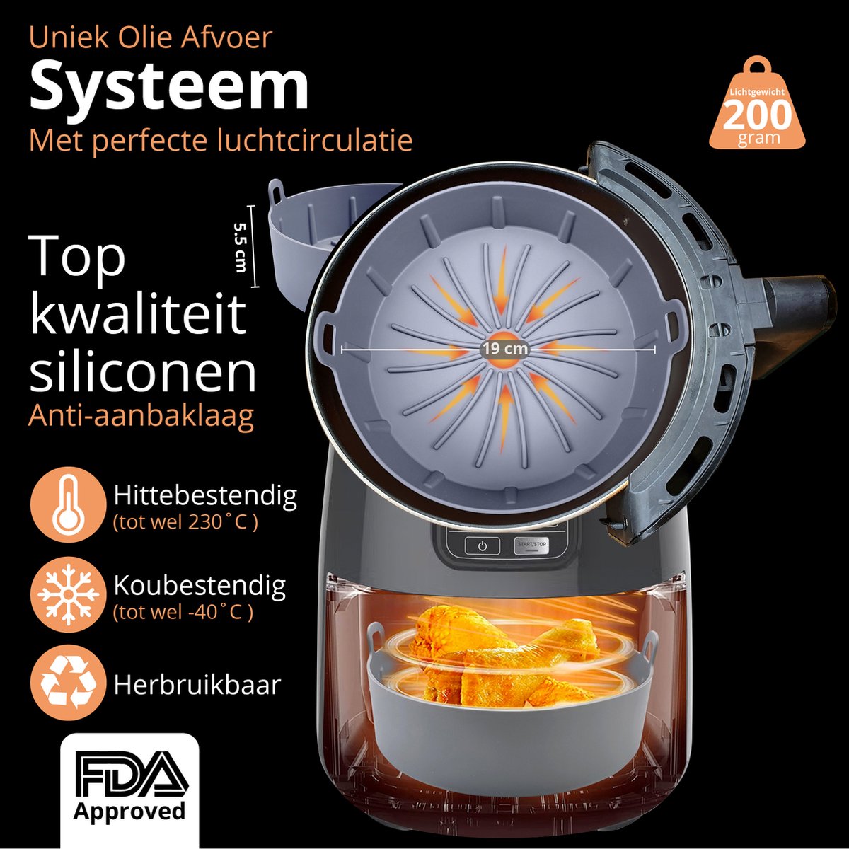 12 stuks magneten voor airfryer-bakpapier, siliconen magneten voor