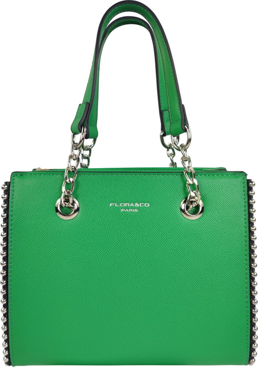 Flora&Co - Paris - luxe handtasje/crossbody tasje - studs - groen